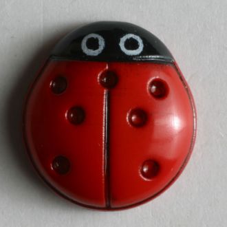 11mm Shank Ladybug Button - red Sale