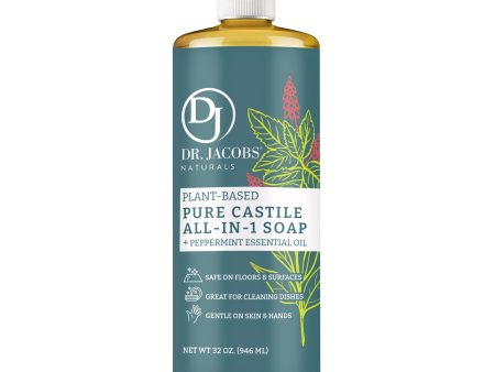 Peppermint All in 1 Castile Soap by Dr. Jacobs Naturals Discount