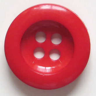 34mm 4-Hole Round Button - red on Sale