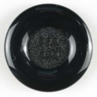 34mm 4-Hole Round Button - black Online now