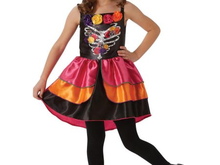 Day of the Dead Mexican Sugar Skull Girls Costume For Cheap