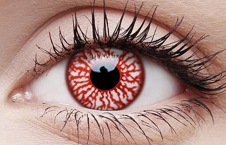 Blood Shot Vampire Eyes Halloween Contact Lenses 1 Day Single Use Online now