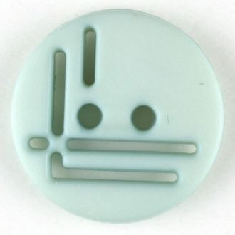 14mm 2-Hole Round Button - light blue-green on Sale