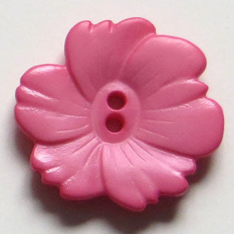 25mm 2-Hole Flower Button - pink on Sale