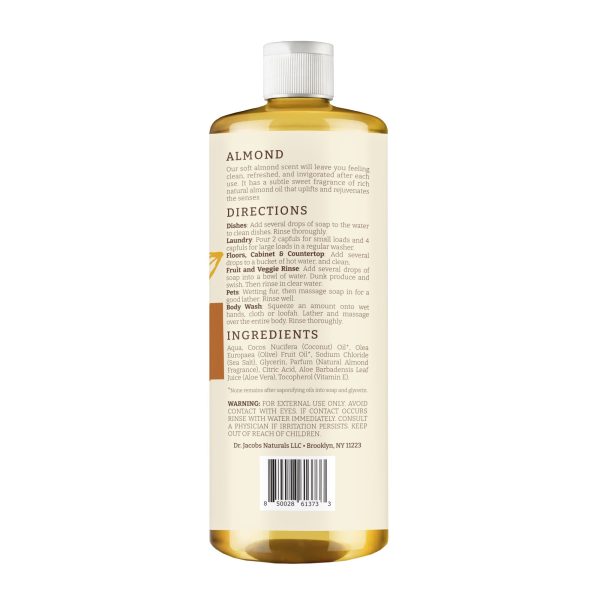 Almond All in 1 Castile Soap by Dr. Jacobs Naturals Discount