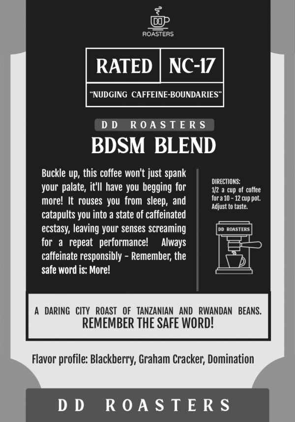 DD Roasters Coffee BDSM Single Pack For Discount