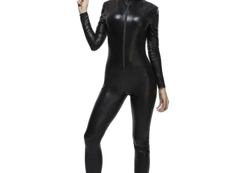 Black Catsuit Halloween Cat Miss Whiplash Adult Costume Online Hot Sale