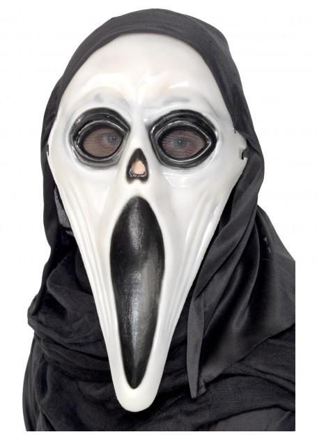 Screamer Glow in the Dark Mask with Hood For Discount