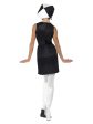 60 s Party Girl Costume Black & White on Sale