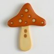 35mm 2-Hole Mushroom Button - orange-brown For Cheap