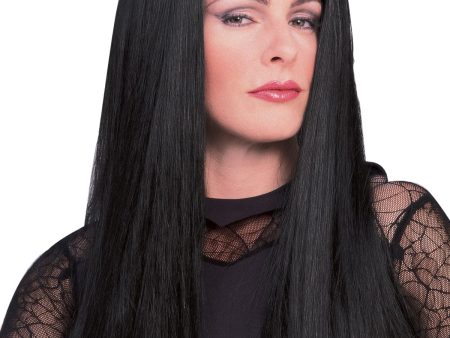 Morticia Wig Halloween Addams Family Costume Accessory on Sale