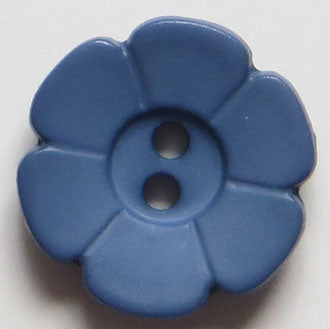 28mm 2-Hole Flower Button - gray blue Online now