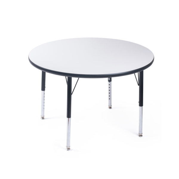 Activity Table 36 Round Black Edge - Black Legs Adjusts 21 - 30 by Bintiva For Cheap