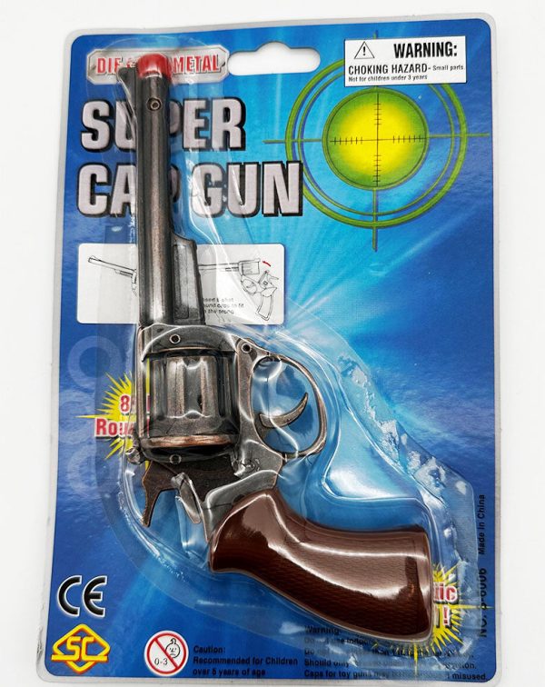 Toy Die Cast Brown Cowboy Revolver Small Hot on Sale