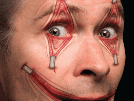 Stretched Trauma Temporary Face Tattoo Online