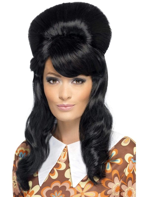 60s Black Brigitte Bouffant Wig Online