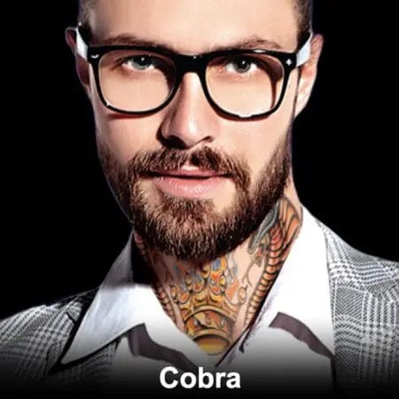 Neck Temporary Tattoo Cobra For Cheap