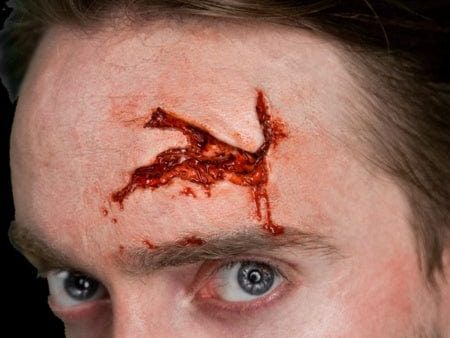 Head Wound 3D FX Transfers Halloween Makeup For Discount