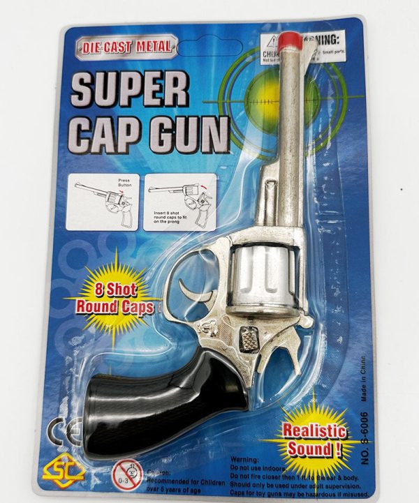 Toy Die Cast Silver Cowboy Revolver Small Sale