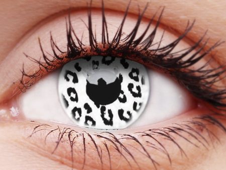 Glow White Leopard Contact Lenses on Sale