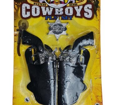 Cowboy Toy Guns and Holsters Double Set Discount