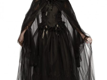 Tulle Hooded Cape Adult Halloween Accessory on Sale