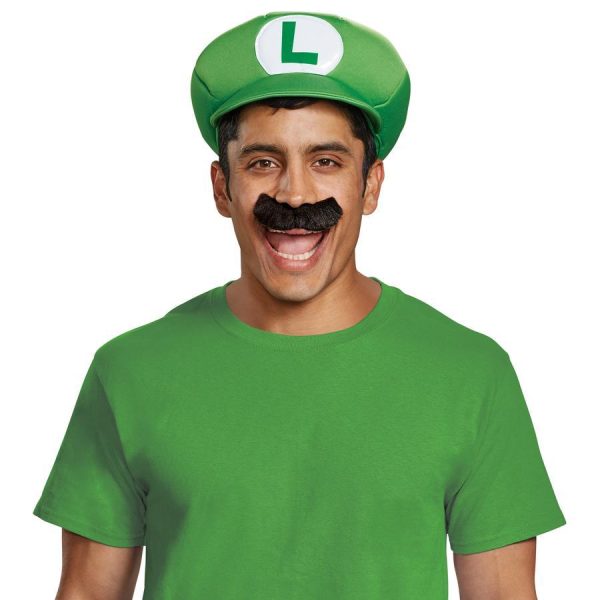 Super Mario Bros Luigi Hat and Moustache Kit For Sale