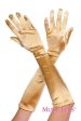 Gold Long Opera Length Stretch Satin Gloves Cheap