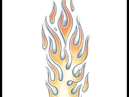 Flames Biker Temporary Tattoo Cheap