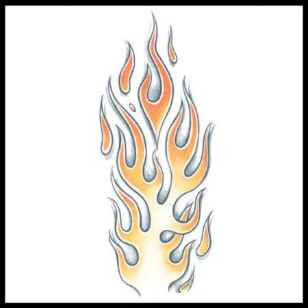 Flames Biker Temporary Tattoo Cheap