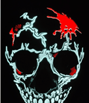 Skull Blood Light Up Halloween Mask For Sale