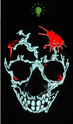 Skull Blood Light Up Halloween Mask For Sale