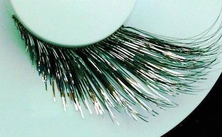 Dramatic Black Silver False Eyelashes Sale