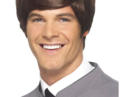 60s Men s Brown Mod Wig Online Sale