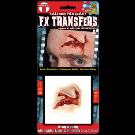 Head Wound 3D FX Transfers Halloween Makeup For Discount