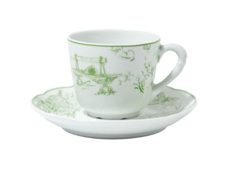 Tout Paris Moka Espresso Cup & Saucer, Green For Discount