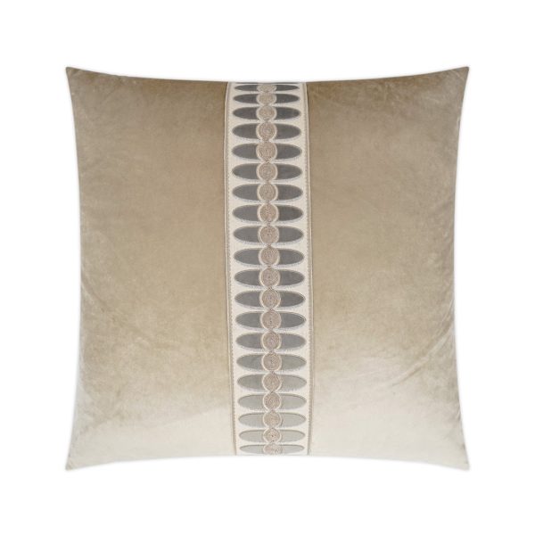 Mati Velvet Pillow, Taupe Supply