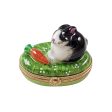 Black & White Bunny with Carrot Limoges Online Hot Sale