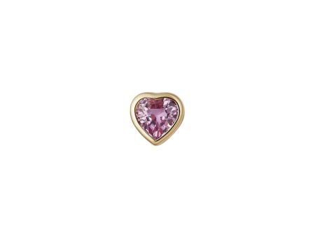 Pink Sapphire Heart Charm Supply